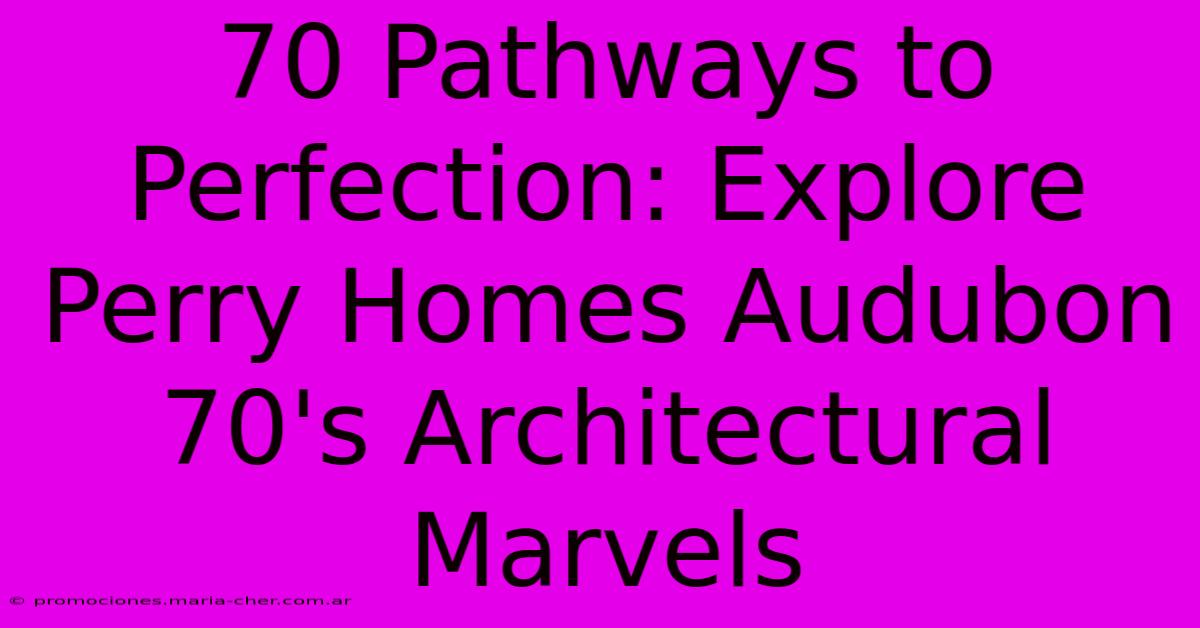 70 Pathways To Perfection: Explore Perry Homes Audubon 70's Architectural Marvels