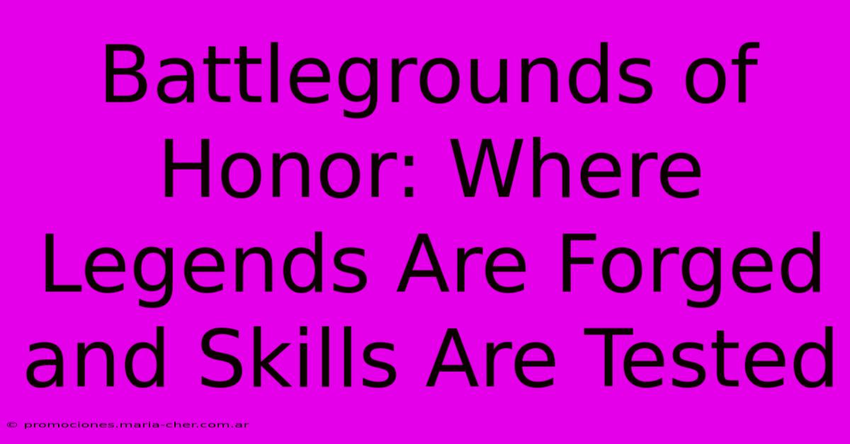 Battlegrounds Of Honor: Where Legends Are Forged And Skills Are Tested