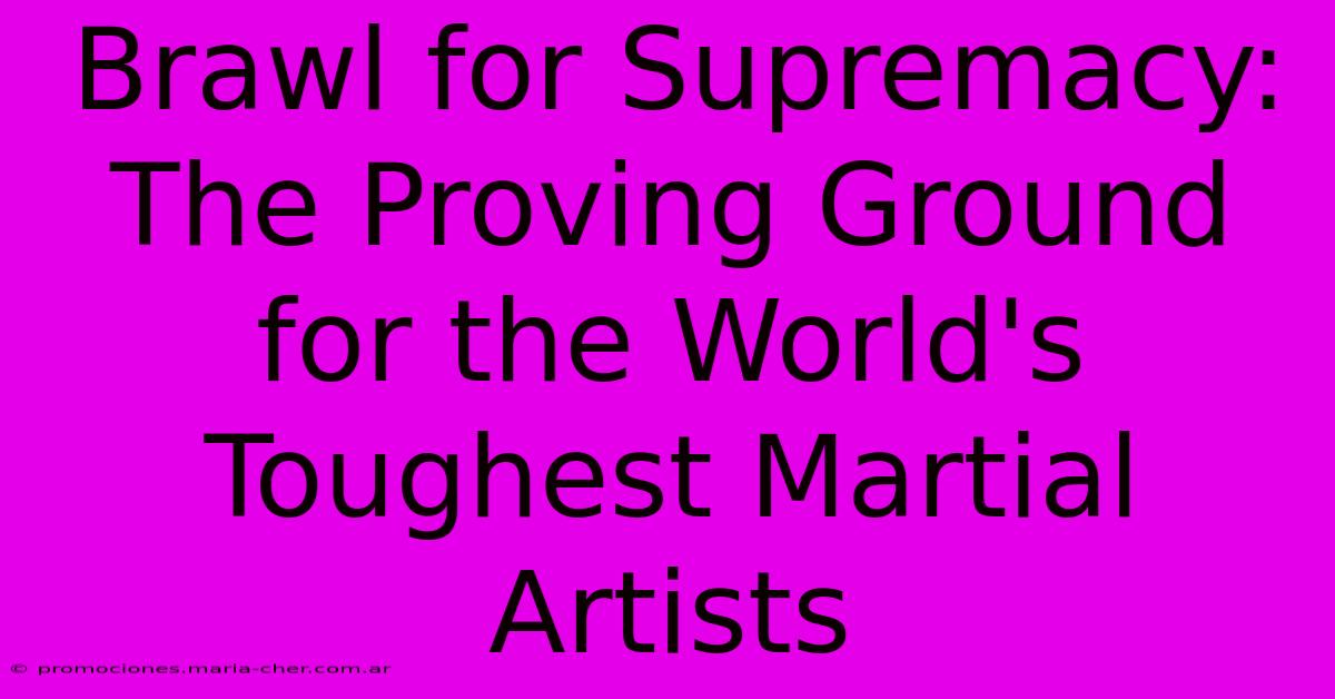 Brawl For Supremacy: The Proving Ground For The World's Toughest Martial Artists