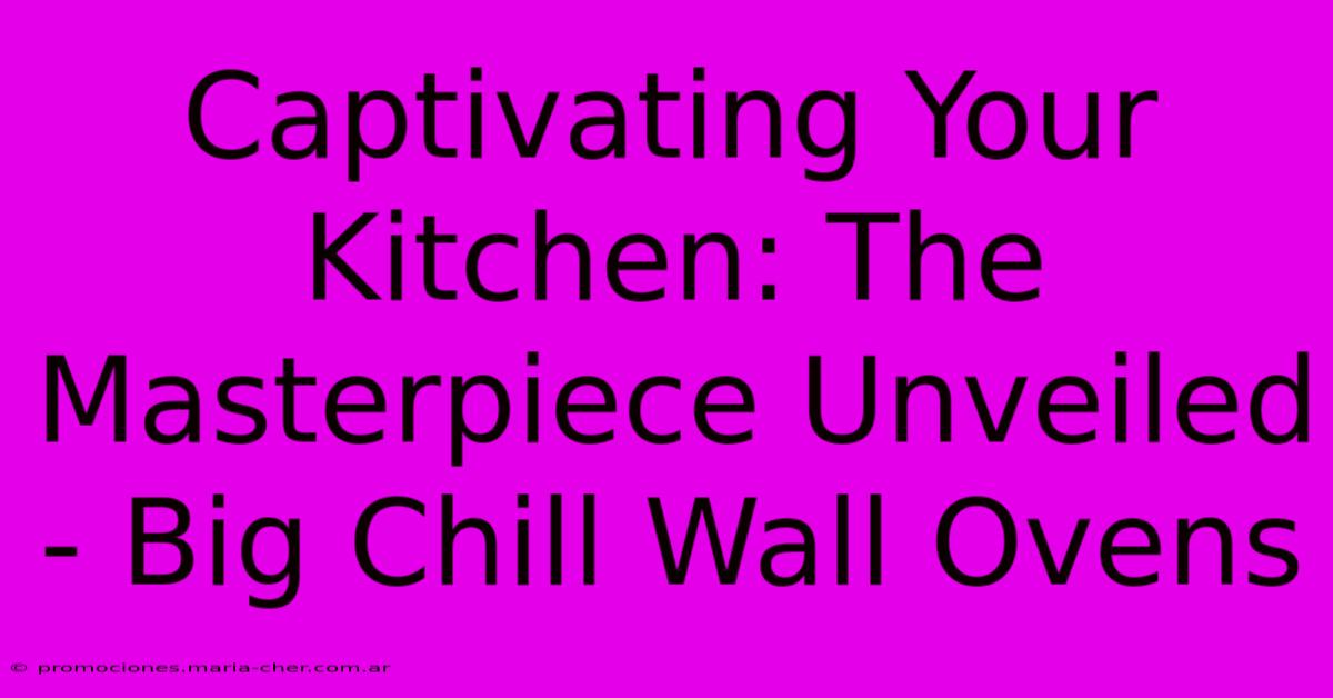 Captivating Your Kitchen: The Masterpiece Unveiled - Big Chill Wall Ovens