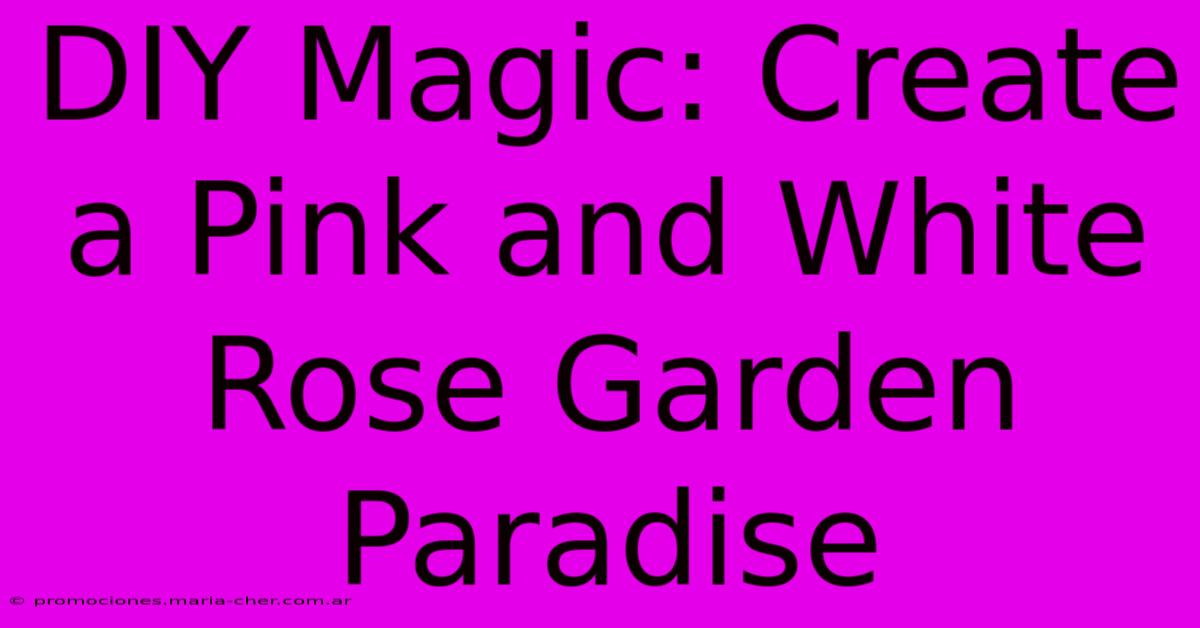 DIY Magic: Create A Pink And White Rose Garden Paradise