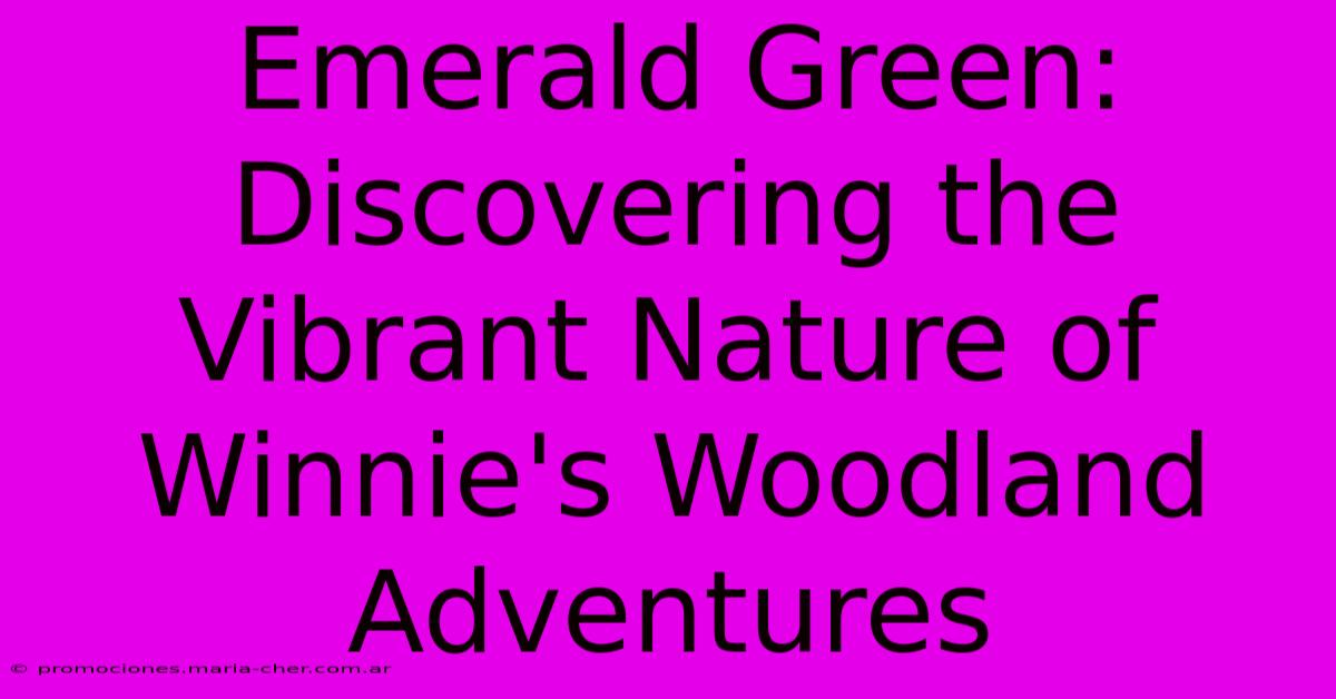 Emerald Green: Discovering The Vibrant Nature Of Winnie's Woodland Adventures