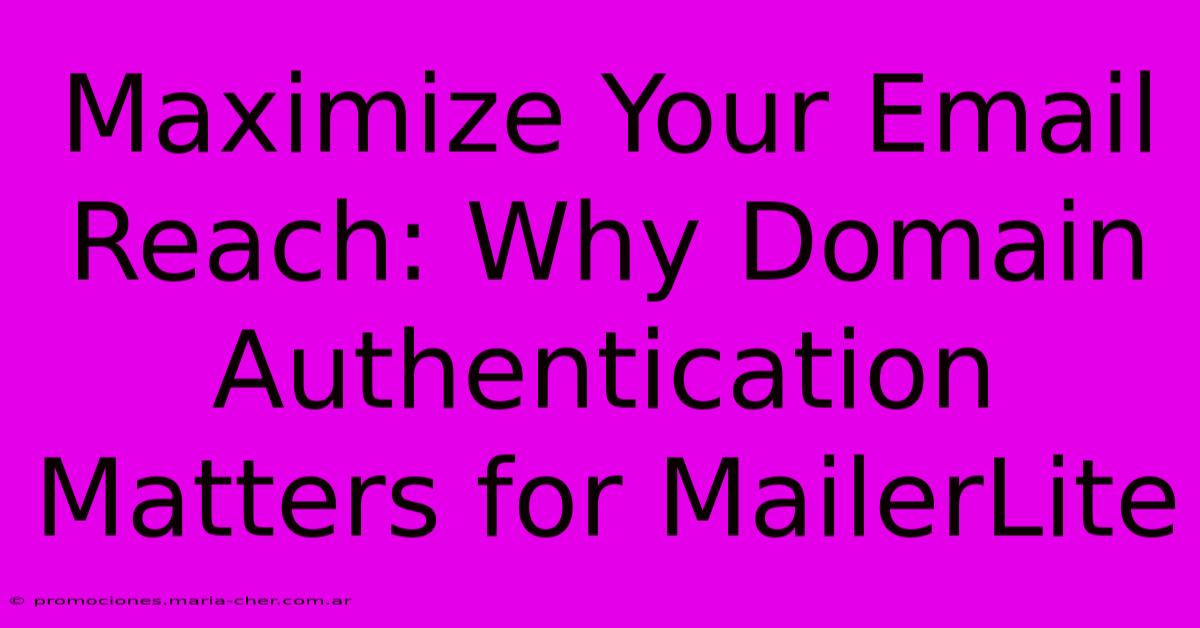 Maximize Your Email Reach: Why Domain Authentication Matters For MailerLite