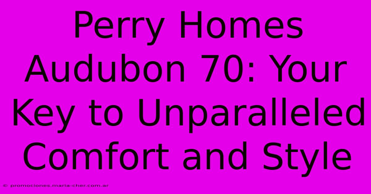 Perry Homes Audubon 70: Your Key To Unparalleled Comfort And Style