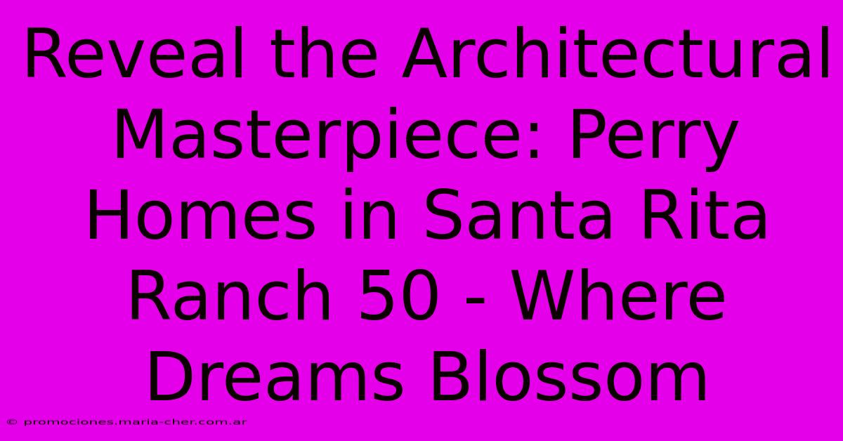 Reveal The Architectural Masterpiece: Perry Homes In Santa Rita Ranch 50 - Where Dreams Blossom