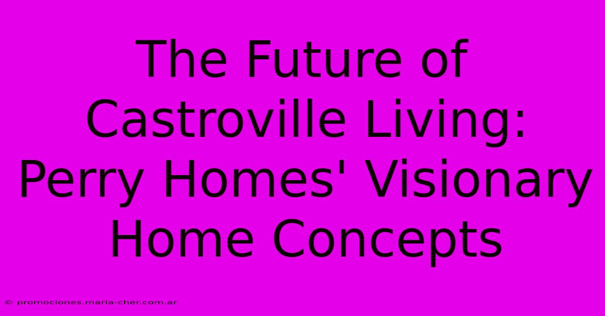 The Future Of Castroville Living: Perry Homes' Visionary Home Concepts