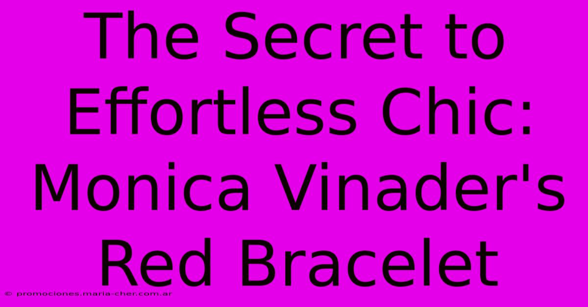 The Secret To Effortless Chic: Monica Vinader's Red Bracelet