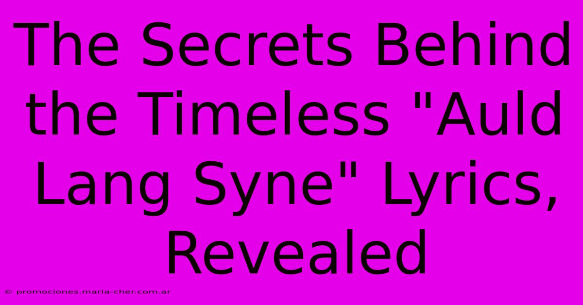 The Secrets Behind The Timeless 