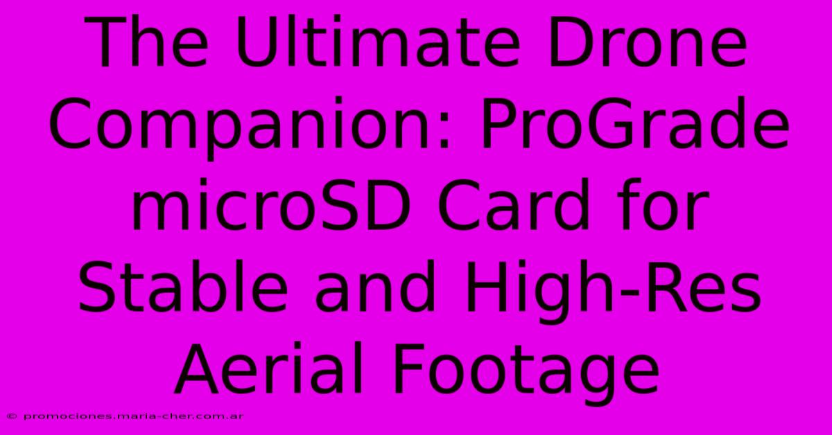 The Ultimate Drone Companion: ProGrade MicroSD Card For Stable And High-Res Aerial Footage