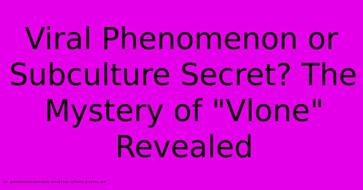 Viral Phenomenon Or Subculture Secret? The Mystery Of 